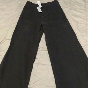Wide leg twill pants